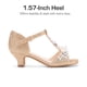 thumbnail image 4 of Sandalias para Niñas DREAM PAIRS KKUMHS2501 Doradas con Tira en T y Perlas, 4 of 6
