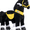 Black, variant on PonyCycle Ride on Unicorn Horse Toys Kids Rocking Walking Horse Riding Pony Toy with Wheels (with Brake/ Size 4) for Boys and Girls Ages 4-7 Years E412