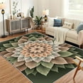 thumbnail image 2 of 6'x9' outdoor carpet outdoor carpet for patio area rug small bedroom area rug scalloped area rug, 2 of 10