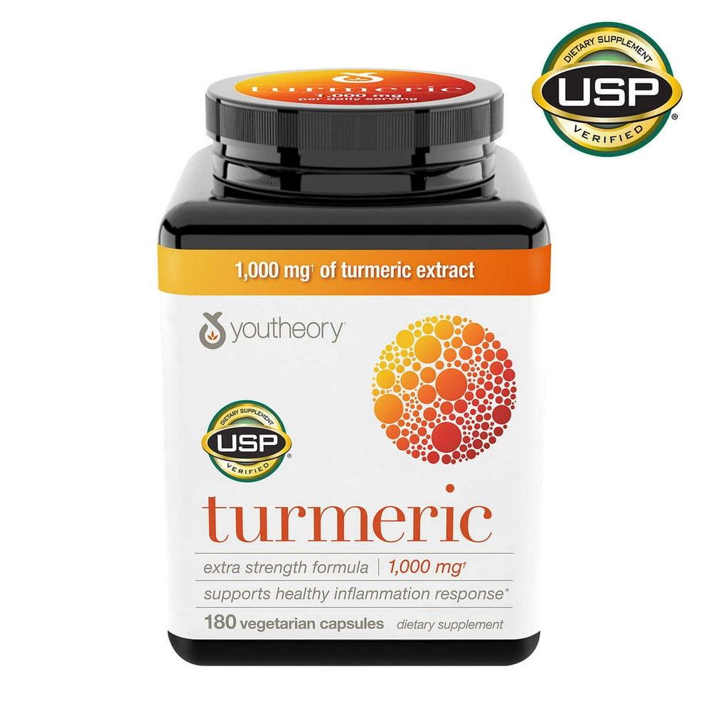 youtheory Turmeric Extra Strength Formula 1,000 mg., 180 Capsules