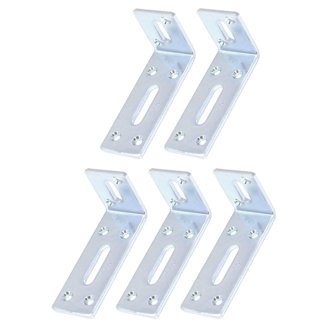 Wokape 2-Pack 5" White Decorative L Shelf Brackets – Heavy Duty Wall Mounted Corner Braces For Floating Shelves (Includes Screws)