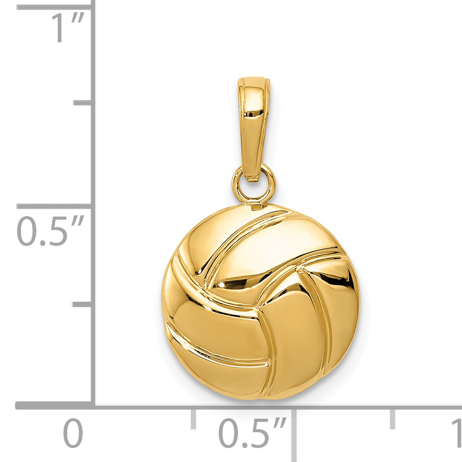 gold volleyball charm