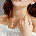 thumbnail image 2 of Uloveido Women's Cute Cat Necklace and Stud Earrings Pink Cat Ring Animal Jewelry Set Birthday Gifts for Daughter(size 10), 2 of 7