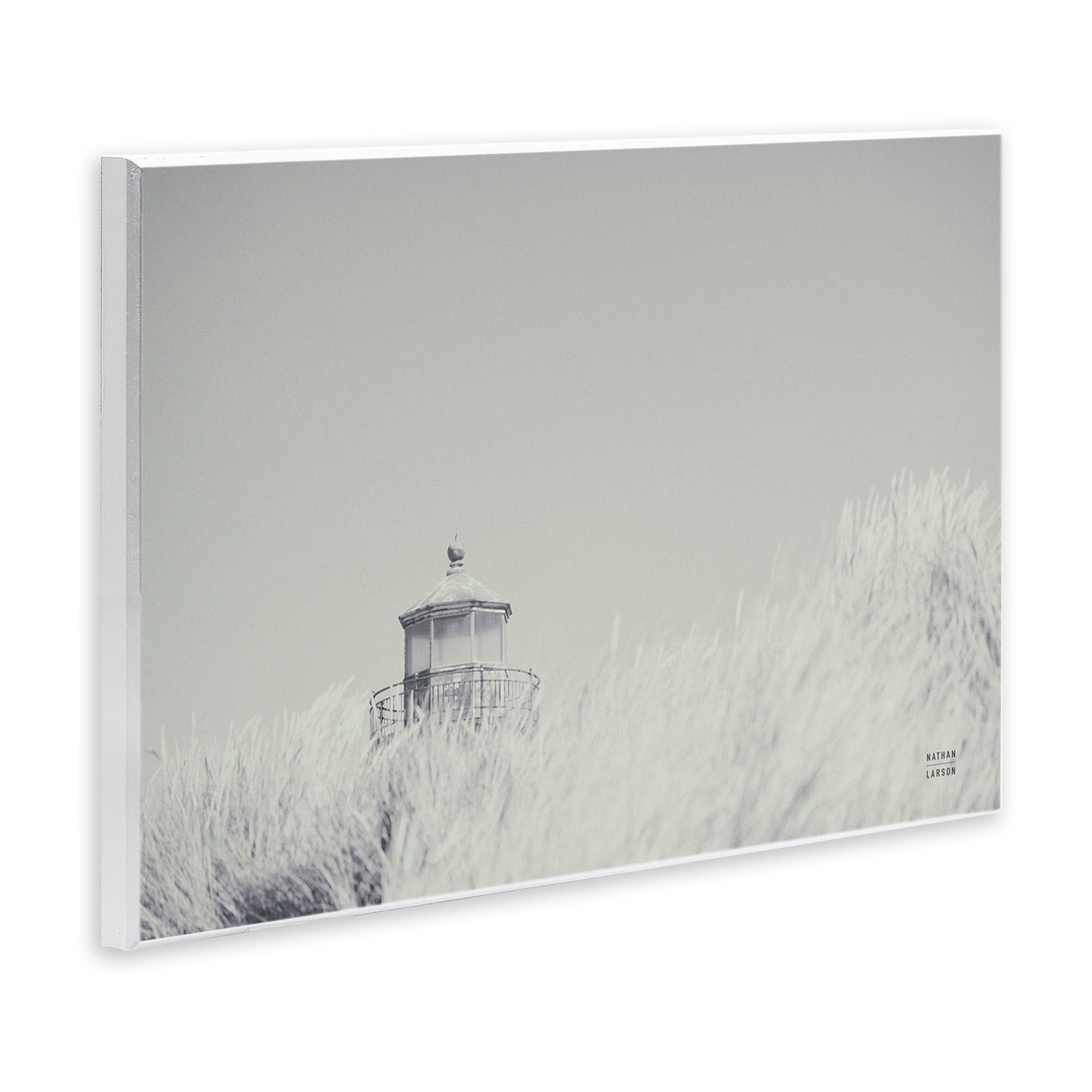 Stupell Industries Grey Lighthouse View Landscape Photography Unframed Art Print Wall Art, 19 x 13