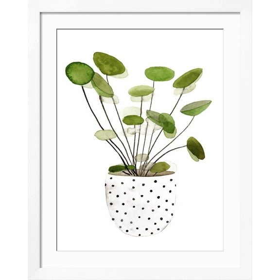 Art.com Plant in a Pot II Art Print by Melissa Wang, White Frame Wall Art, 32" x 40"