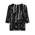 thumbnail image 5 of Domzest Half Sleeve Tops for Women Boho Floral Graphic Lightweight Shirt Loose Fit Crew Neck Summer Fall Tunic Tops Black XXL, 5 of 6