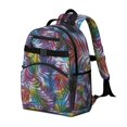 thumbnail image 2 of Colorful Tropical Leaf Pattern Backpack for School,Cute School Bag,Schoolbag with Adjustable Shoulder Straps & Padded Back,15.25"x11.5"x5.25", 2 of 5