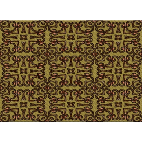 Ahgly Company Indoor Rectangle Patterned Blood Night Red Area Rugs, 8' x 10'