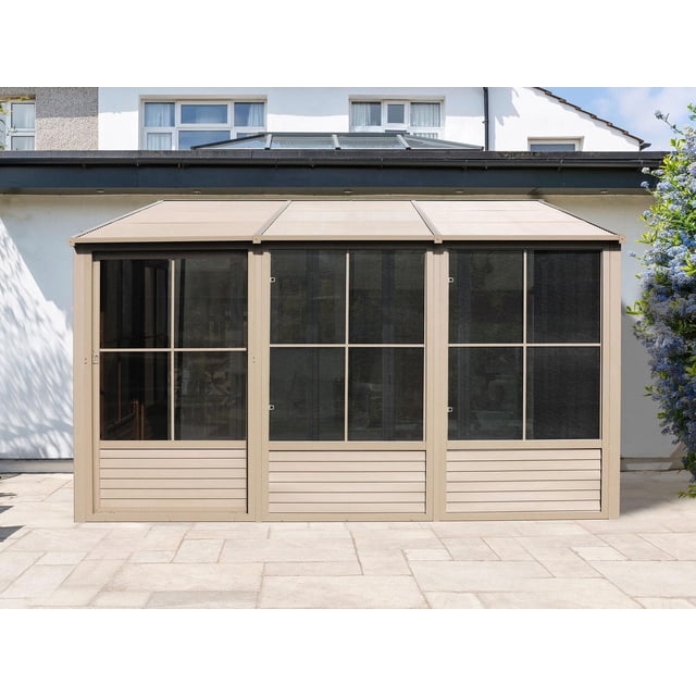 Gazebo Penguin Florence Add-A-Room with Metal Roof 10 ft. x 12 ft. in Sand