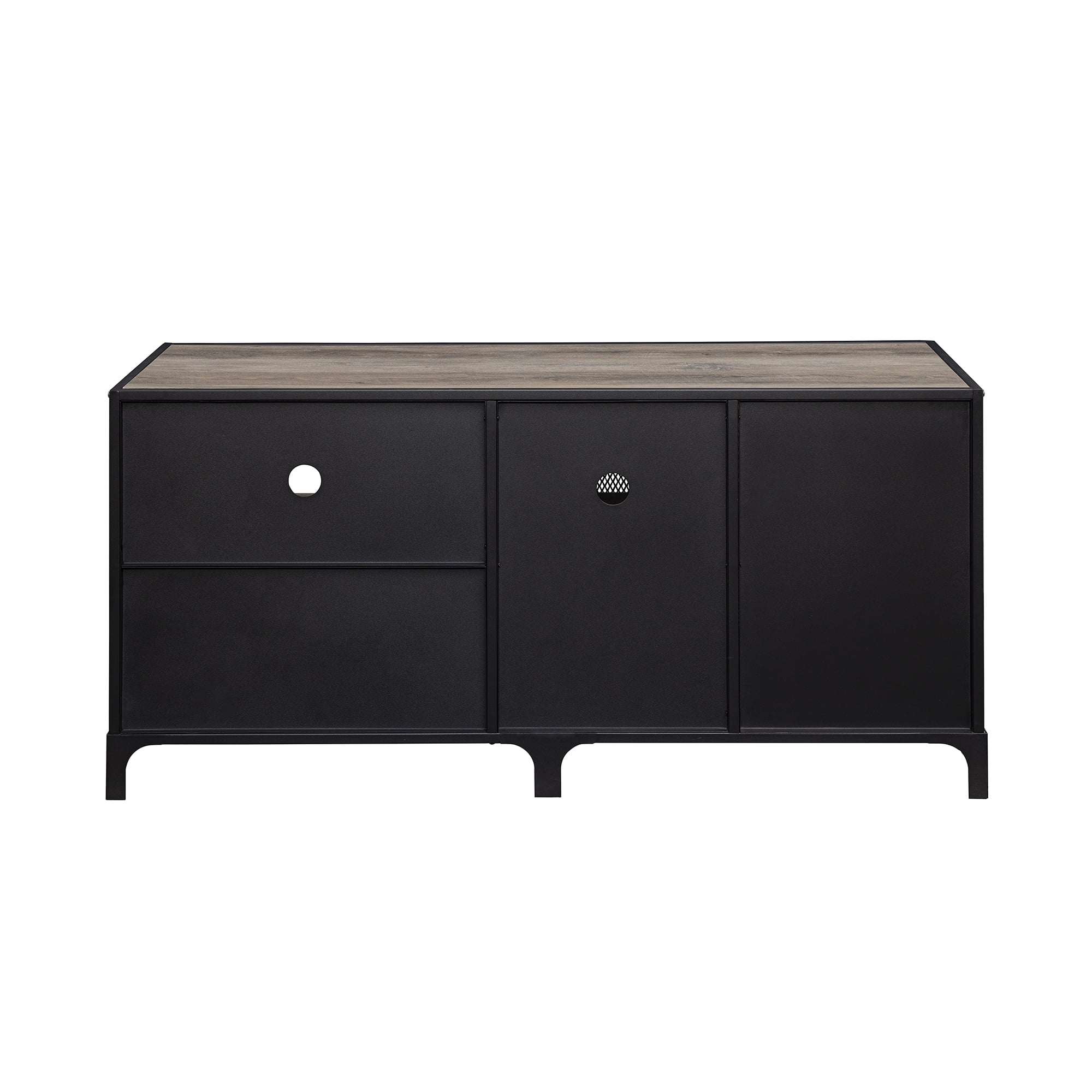 Manor Park Industrial TV Stand for TVs up to 58", Grey Wash