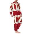 thumbnail image 2 of Sikiie Happy New 2025 Year Mens Pajama Set, Soft Warm Long Sleeve Sleepwear, Cozy Button-Down Pjs for Men-XX-Large, 2 of 7