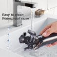 thumbnail image 3 of Afeitadora eléctrica para hombres, afeitadora recargable, resistente al agua, rotativa para afeitar con recortador de nariz, patillas, cepillo de limpieza facial, 3 of 5
