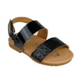 thumbnail image 4 of bebe Leatherette Fashion Glitter Flat Sandals, Black (Toddler Girl's), 4 of 8