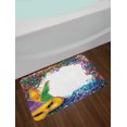 thumbnail image 2 of Mardi Gras Bath Mat, Colorful Framework Design with Vibrant Beads and Mask Fat Tuesday Holiday Theme, Non-Slip Plush Mat Bathroom Kitchen Laundry Room Decor, 29.5 X 17.5 Inches, Multicolor, Ambesonne, 2 of 2