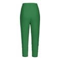 thumbnail image 6 of Girls Cotton Cropped Leggings 3/4 Crop Pants Ruched Slim Basic Capri Leggings Summer Casual Tights Under Dress or Tunics (6 Years, Green), 6 of 6