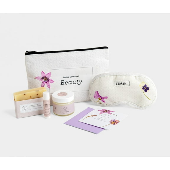 Lizush - Cosmetic Bag Bath and Body Gift Set, Travel Toiletry Bag Kit, Appreciation Gift