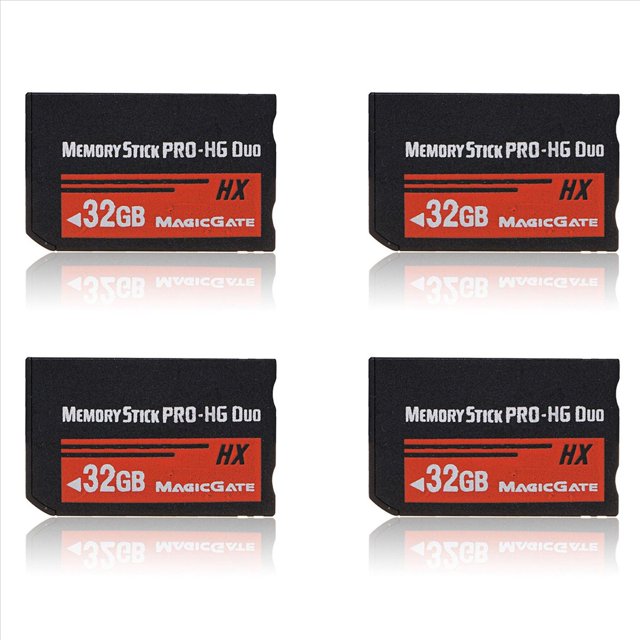 4X 32GB Tarjeta de Memoria Ms Pro Duo Tarjeta Flash para Cybershot Cámera