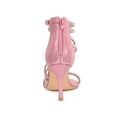 thumbnail image 2 of BLISSFUL STEP Women's Shoes Stiletto Heel Open Toe Ankle Strap Rhinestone Buckle Sandals Pink 7, 2 of 7