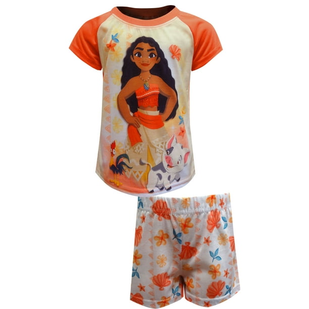 Moana Girls' Moana 2 Piece Pajama Sleep Set (Little Girl & Big Girl