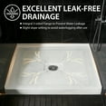 thumbnail image 6 of 36 x 36 Inch White Acrylic Shower Base, Square Shower Pan with Center Drain, Single Threshold Design (Drain Not Included), 6 of 7