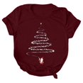 thumbnail image 1 of TSADFHJI Hauts de Noël pour Femmes Grande Taille T-Shirts Graphiques Vêtements d'Été Manches Courtes m Rouge, 1 of 4