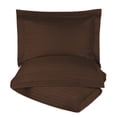 thumbnail image 2 of 600 Thread Count 100% Egyptian Cotton Stripe Duvet Cover & Pillow Shams, 3-Piece Duvet Cover Set by Blue Nile Mills, Full/Queen, Chocolate, 2 of 4