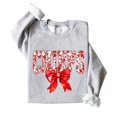 thumbnail image 2 of Floral Chiefs Team Sweatshirt for Women, Teens & Kids Red Coquette Bow Sports Team Sweater Gray Sweatshirt Adult Small, 2 of 4