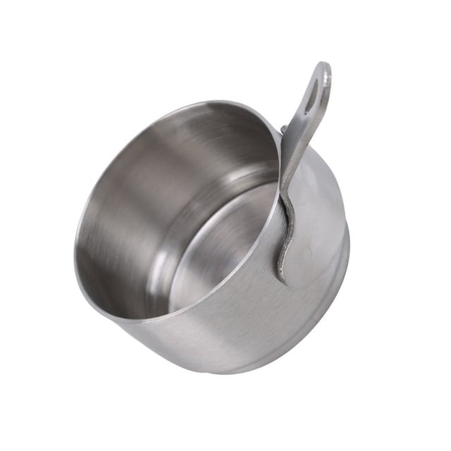 Bewildely Olla de acero inoxidable para el hogar, accesorios profesionales para hornear, olla para derretir con mango largo, accesorios para utensilios de Mostrada 50ml Bewildely HA027717-01