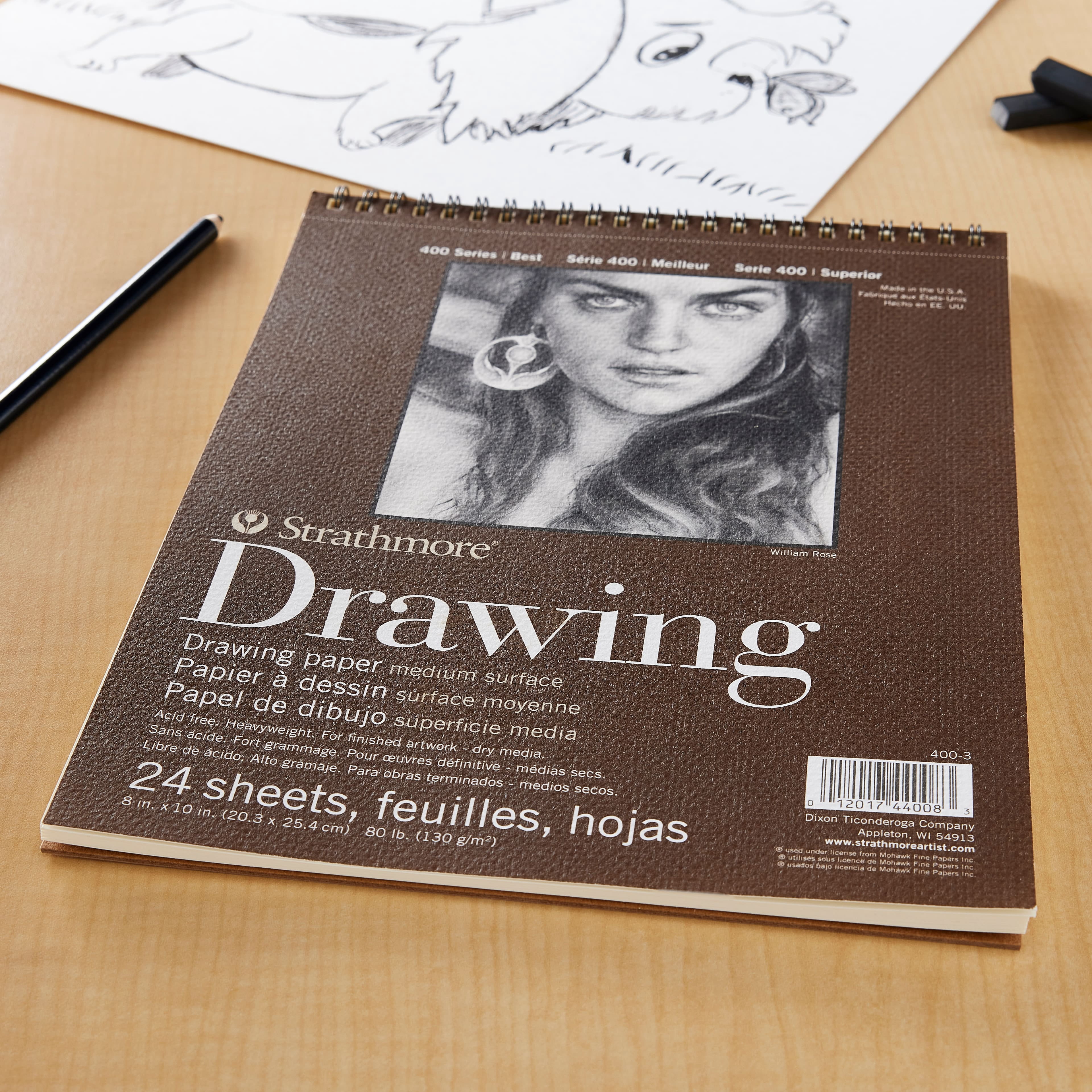 Strathmore 400 Series Drawing Paper Pad, 12 Pack