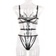 thumbnail image 2 of Mono de lencería Sexy Hollow Flower Lace Erotic Vendaje Body, S, Negro Scienceny XX000114-08, 2 of 7