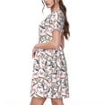 thumbnail image 2 of Lsque Cartoon Cow Print Women's Casual Dress T-Shirt Summer Short Sleeve Scoop Neck Swing Dresses, 2 of 6