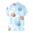 thumbnail image 5 of Easter Print Shirt Casual Long Sleeve Button Down Top Holiday Party Novelty Graphic Tee For Summer Fashion Comfortable Fit/Light Blue/3XL, 5 of 5