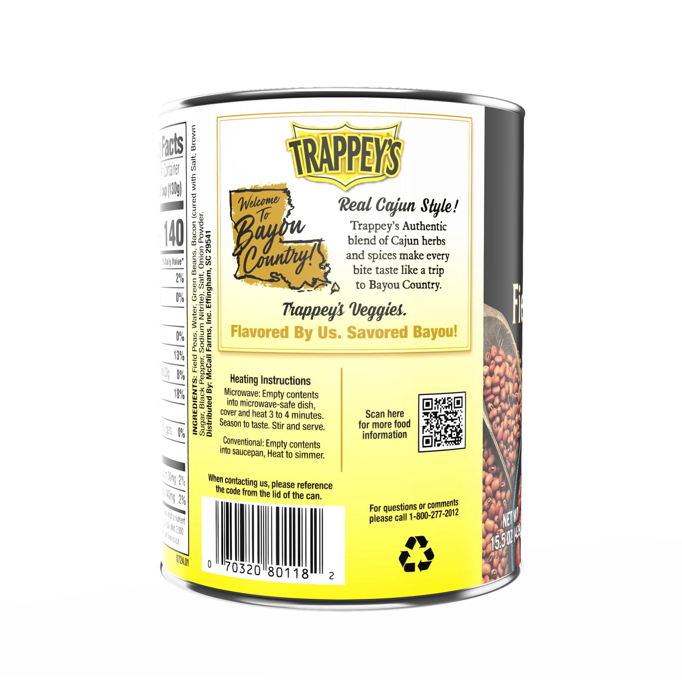 (12 pack) Trappey's Field Peas and Snaps with Bacon, 15.5 oz, Can