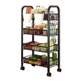 thumbnail image 2 of TidBay Fruit Vegetable Storage Basket, 5 Tier Stackable Metal Mesh Storage Basket with 360 Degree Wheels, Fruit Vegetable Produce Basket Storage Organizer for Kitchen, Pantry, Bathroom, 2 of 8