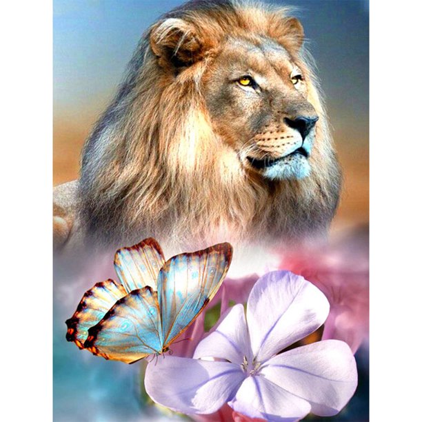Cuadros Decorativos 11CT impreso completo punto de cruz DIY tigre mariposa mano pintura habitación decoración JShteea Nuevos Originales