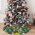 thumbnail image 5 of KLL 48" Christmas Tree Skirt Cute Tribal Leopards Xmas Tree Skirts Mat for New Year Xmas Holiday Party Indoor Outdoor Home Decoration, 5 of 7