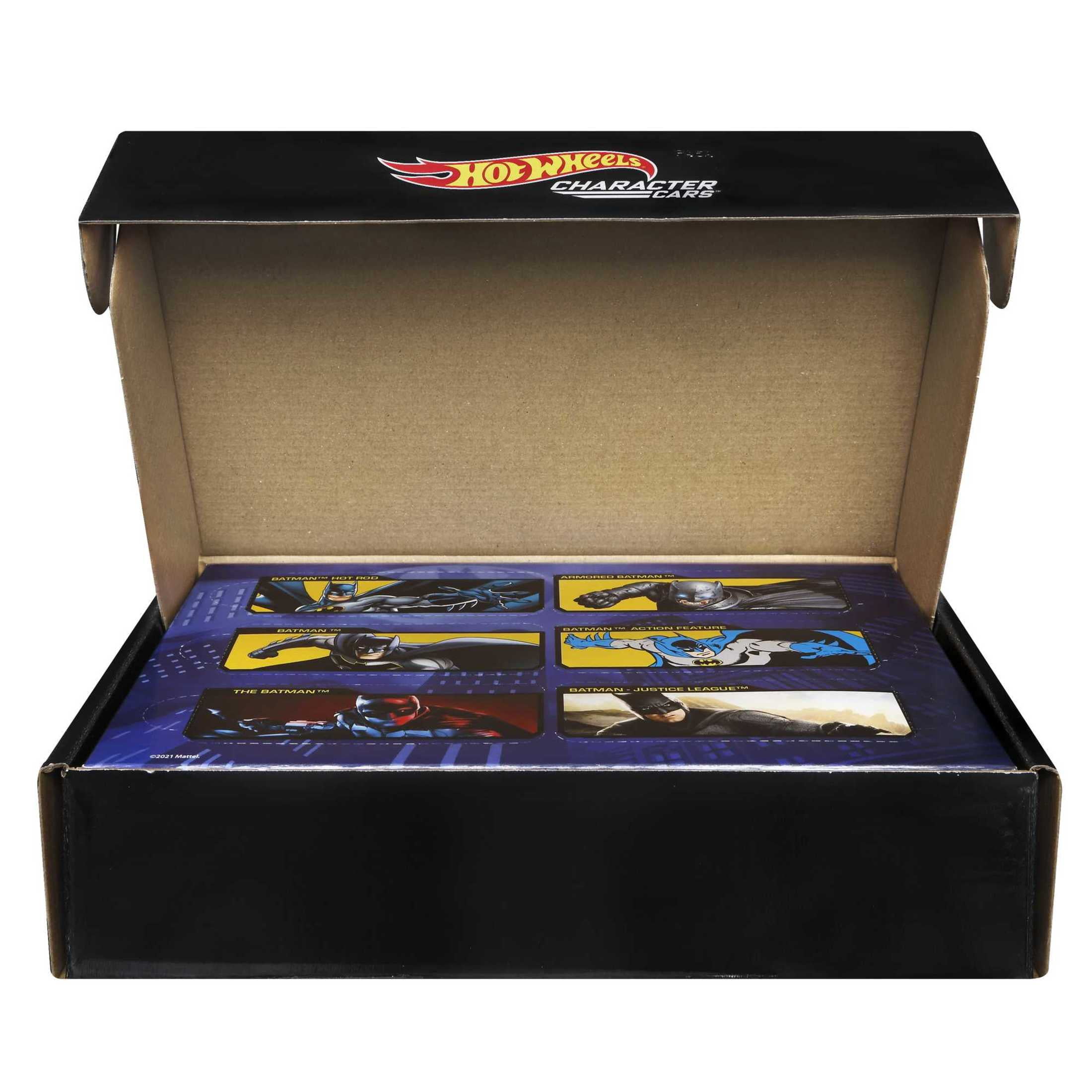 Hot Wheels Batman Character Car 6-Pack, Gift for Kids 3 Years & Up & Collectors