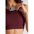 thumbnail image 3 of Setis Strappy Sports Bra - Burgundy, 3 of 5