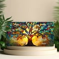 thumbnail image 4 of License Plate, Stained glass Tree Decorative Front,Personalized Stainless Steel License Plate Cover For Men Women,12.2" X 6.2", 4 of 6