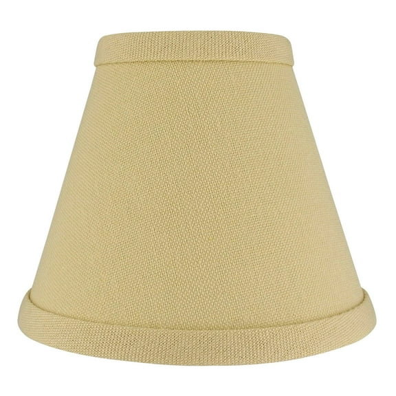 Beige Linen 5 Inch Clip On Chandelier Lamp Shade 3x5x4.25