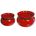 thumbnail image 1 of Red Metal Santa Belt Planter (Set Of 2), 1 of 3