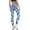 Ultramarine, variant on Tropical Pattern High Waisted Leggings for Women Regular & Plus - No See Through Tummy Control Cycling Workout Yoga Pants without Pockets S