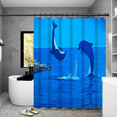 thumbnail image 1 of 3D Digital Printing Waterproof And Anti-fog Polyester Shower Curtain Bathroom Bathroom Partition Curtain Curtain Thickened Impermeable Fabric 1.8M * 1.8M, 1 of 7