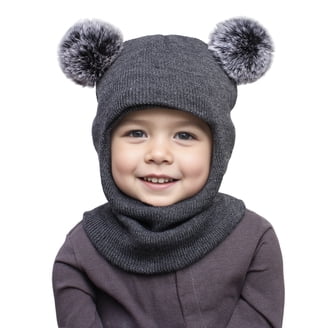 SXcggal Kids Autumn And Winter Vintage Solid Color Warm  display picture 3