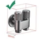 thumbnail image 3 of 1pcs G1/2 1 In Two Out Double Control Washing Machine Faucet Toilet Triangle Valve Toilet Stop Valve Size 6.2*6cm Approx 3 Color, 3 of 11