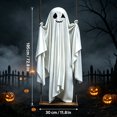 thumbnail image 2 of Luckky Halloween Decorations Outdoor,Large Lighted Hanging Swing Ghost Halloween Decor,Spooky Cute Ghosts Decorations for Tree Porch Yard Garden Lawn, 2 of 5