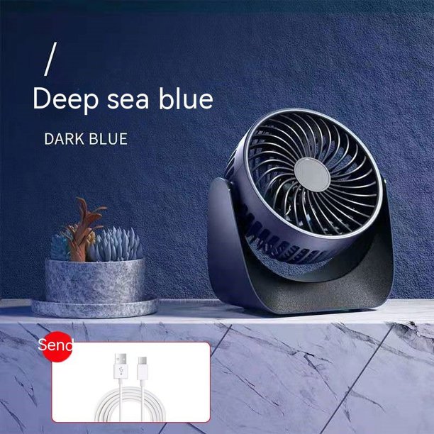 Ventiladores de escritorio USB Ventiladores de mesa portátiles Rotación de cabeza de 360 ° Pequeño ventilador de escritorio personal para el hogar Oficina-Ventilador de escritorio Ventil