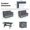 thumbnail image 2 of Patiojoy Outdoor Wicker Coversation Set, 7 Piece, with Gray Cushions, 2 of 10