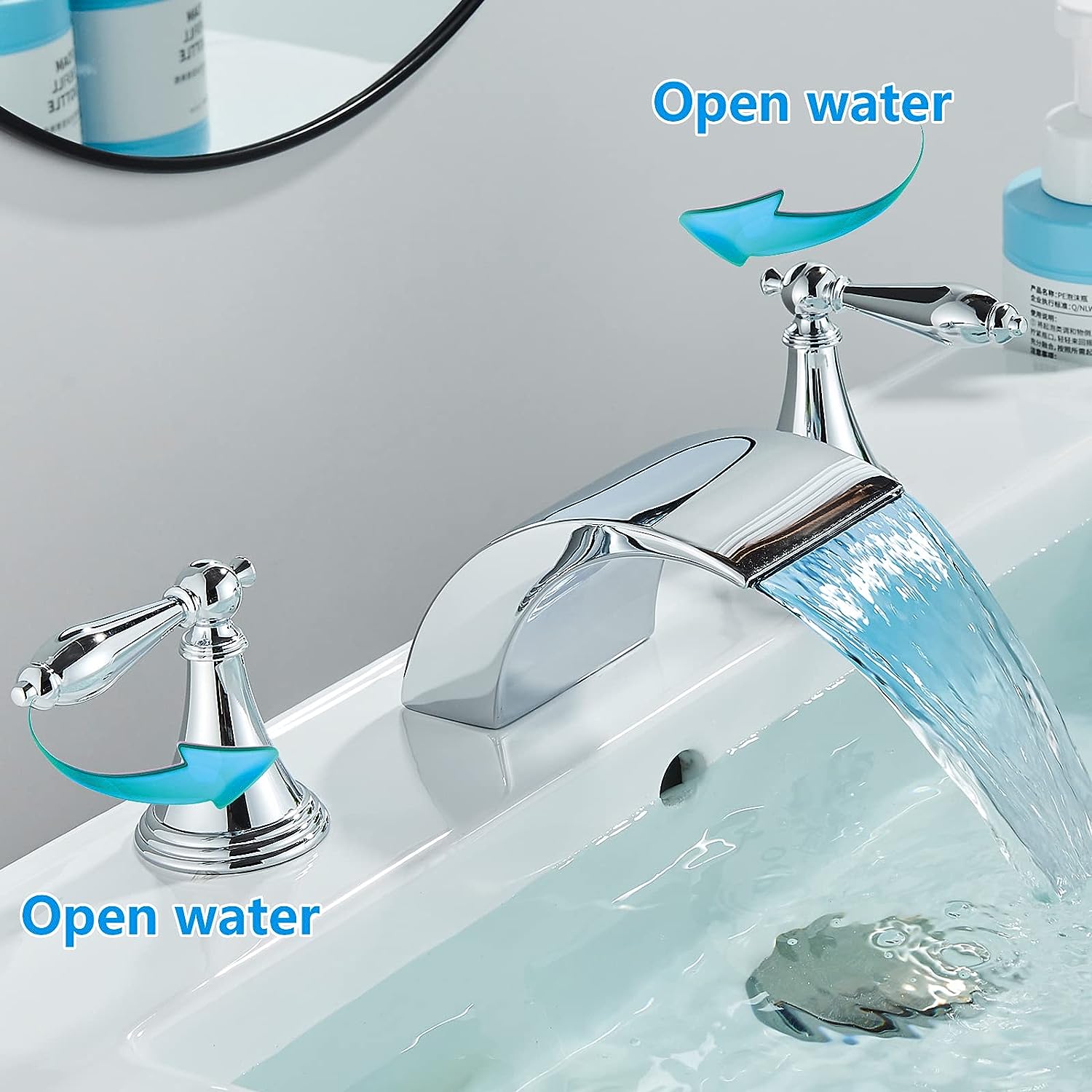 Zovajonia Brass Polished Chrome Bathroom Faucet