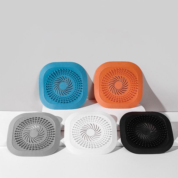 Fiudx Cubrecanalones de Suelo, Protector de Fregadero a Prueba de Fugas, Mayor Potencia de Succión, Material Flexible y Duradero, Fácil Mantenimiento, Evita Obstrucciones, Ideal para Baño y Cocina, T